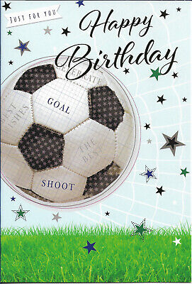 Open Male Happy Birthday Greeting Card 7” By 5” Football *Free P+P*