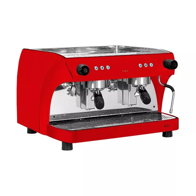 NEW Ruby 2 Group Commercial Coffee Machine in Red / Clearance Stock