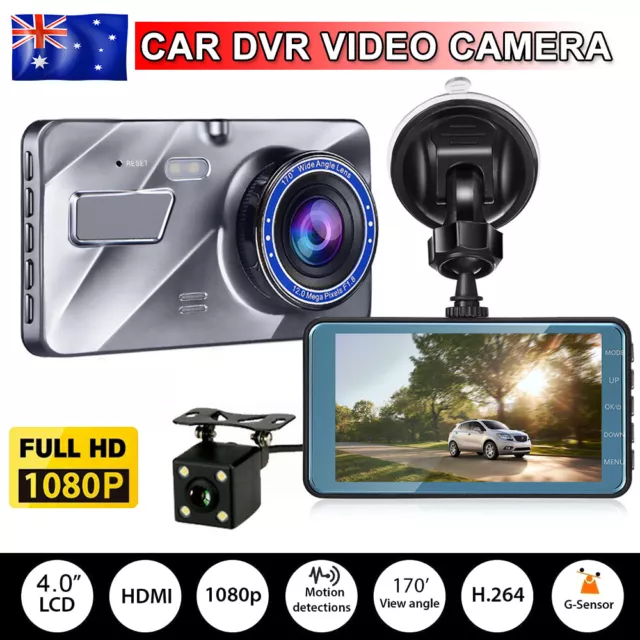 1080P Car Dash Camera Front and Rear Dual Lens DVR Video Recorder Night Vision