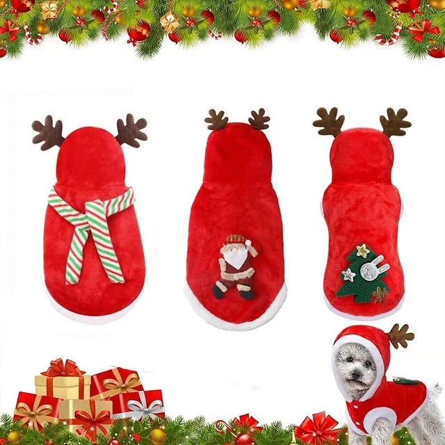 Weihnachten Hunde Kleidung Haustier Katze Wintermantel Sweater Strickpullover DE