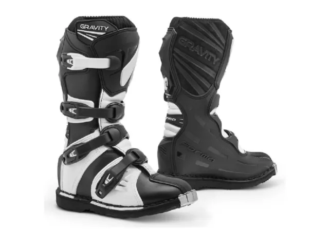 Bottes Forma Off-Road Motocross MX GRAVITY Noir Blanc