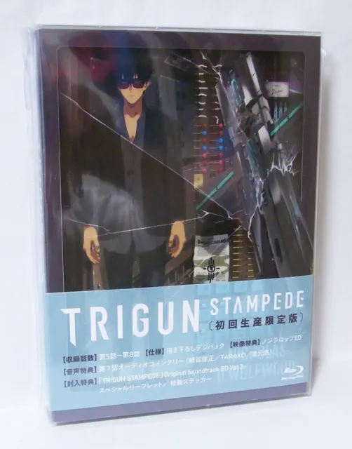TRIGUN STAMPEDE Vol.2 First Limited Edition Blu-ray Soundtrack CD Booklet NEW