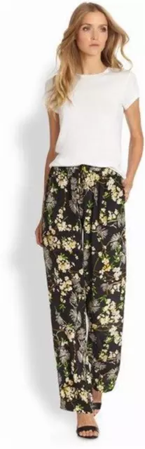 $ 275 Nwt " Pjk " - By Patterson J. Kincaid - Paris - Sakura Print Silk Pants  S