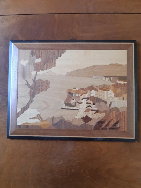 De colección Intarsia - Imagen de madera con incrustaciones. Sorrento Italia