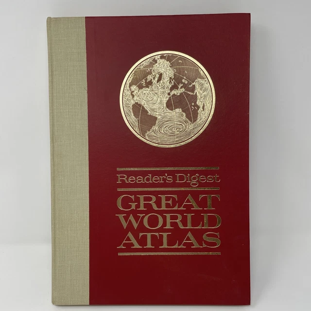 READERS DIGEST GREAT World Atlas 1963 First Edition 11x16 Large