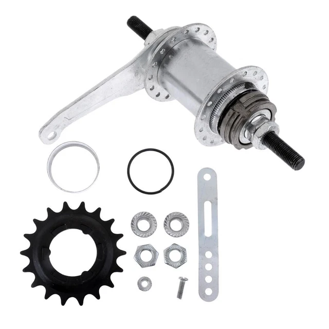 Mozzo Posteriore Per Bicicletta Con Freno A Contropedale - 38,5 Mm - 32 Fori - Argento