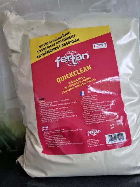 Raccoglitore Olio 20 Litro Ölbinder FERTAN Quickclean Absorbant Molto Assorbente