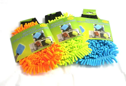 12 Chenille Guantes de Microfase Coche Limpiador Llantas Microfibra Paño Cristal