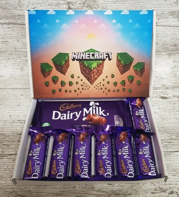 MINECRAFT CADBURYS DAIRY Milk Chocolate Gift Box Personalised Birthday