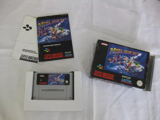 Super Nintendo Snes Megaman x2 Pal OVP CIB 100% original! Rarität Sammlerspiel!