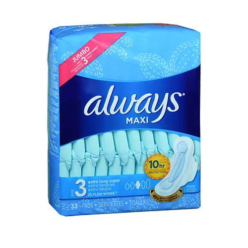 Always Maxi Pads With Flexi-Wings Size 3 Jumbo Pack Ext