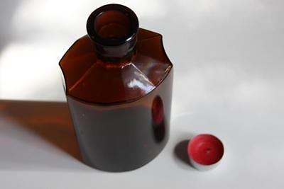 Apothekerflasche, Form selten, rund mit 4 Kanten,alt, grosse 2
