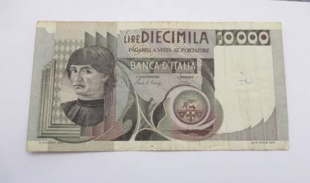 Billet Italie 10.000 Lires Banque D'italie 1982