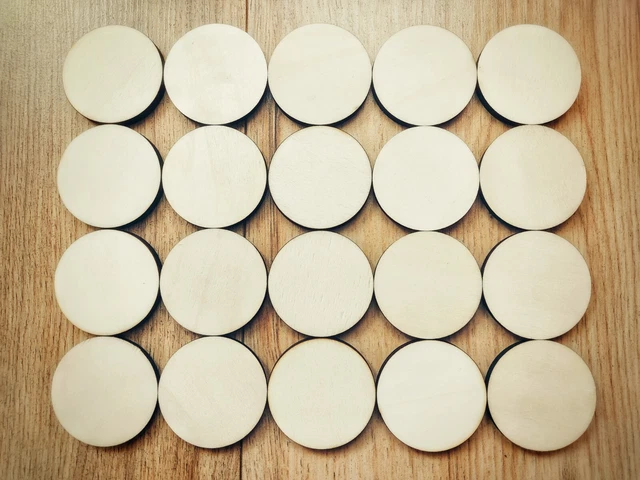50pcs Holz Runde Kreis Scheiben für Basteln 50mm