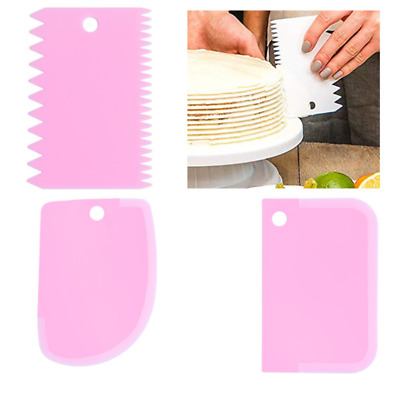 3 piezas cuchillo raspador de masa plástica pastelería suave espátula hogar gadget de cocina para hornear