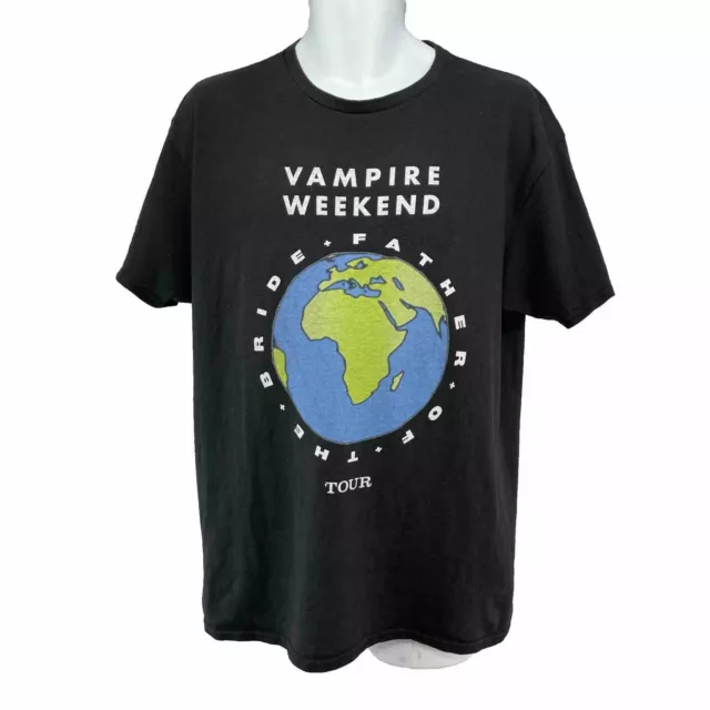 Vampire Weekend Tour T Shirt/ Men’s (L) Black 100% Cotton FATHER OF THE BRIDE