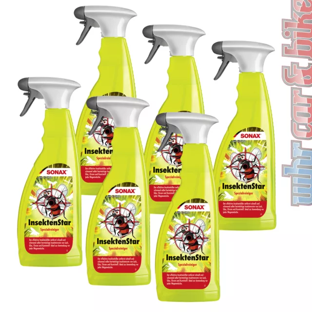 6x Sonax InsektenStar 750ml Insektenentferner Reiniger Außen Auto Motorrad LKW