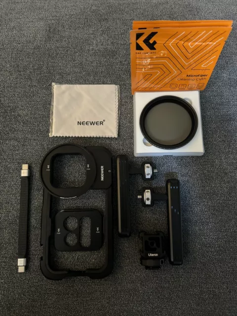 NEEWER Filmmaking Rig For iPhone 15 Pro + VND Filter + Extras. Perfect Condition