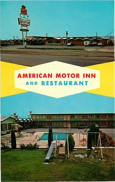 Roadside Postcard American Motor Inn & Restaurant, Lordsburg, New Mexico #2