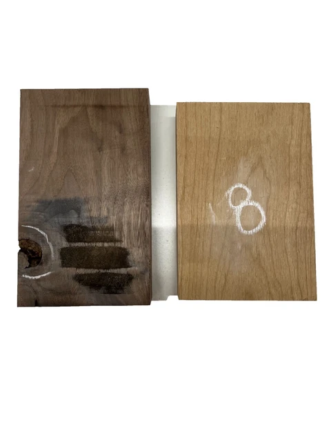 2 Pack Black Walnut  + Red Alder  Lumber Board - Wood Blanks #08