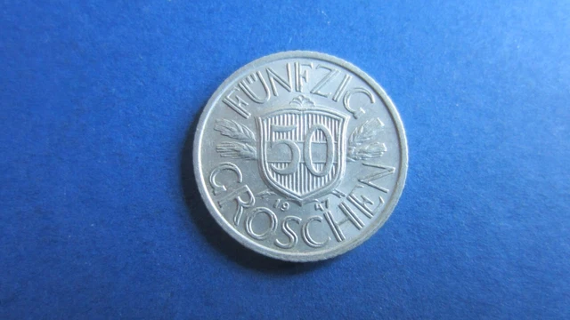 Austria 50 Penny 1947 Ank 17 IN XF