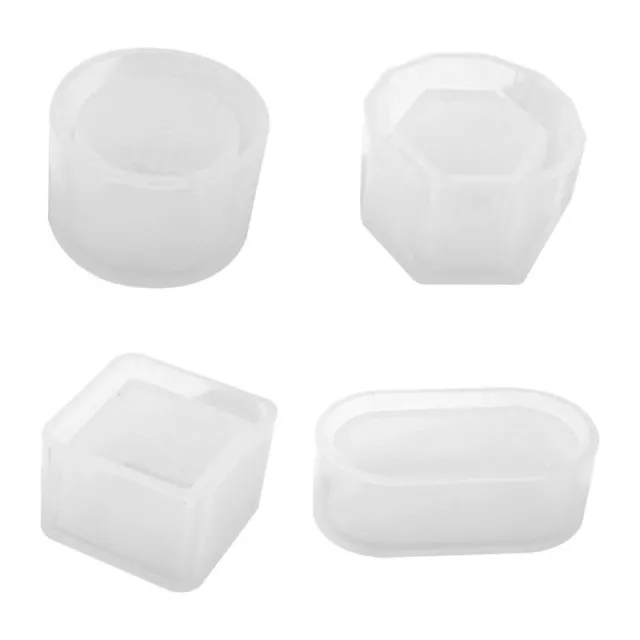 Practical 4 Pcs Flower Pot Molds Handmade DIY Storage Box Hexagon Silicone Molds