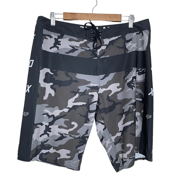 Fox Racing 36 Mens Multicolor Camouflage Drawstring Waist Surfing Board Shorts