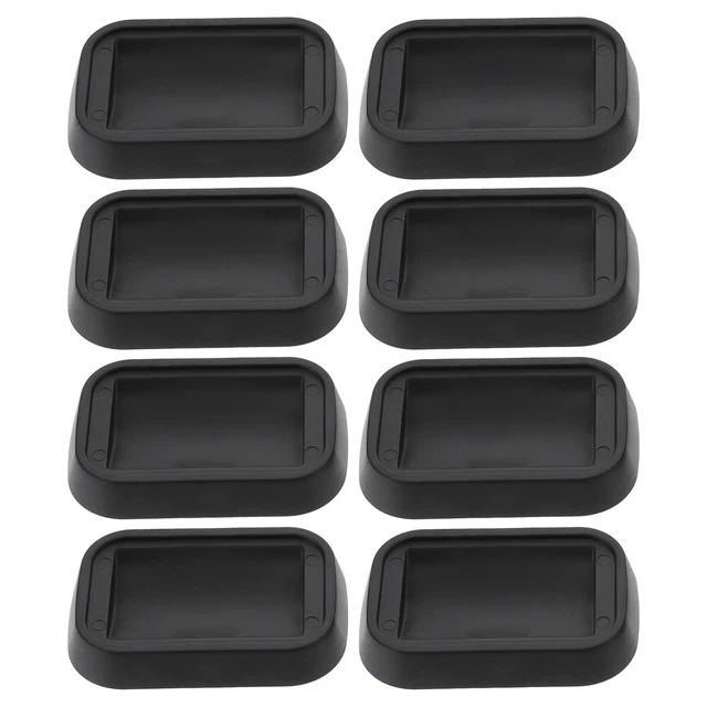 8 piezas Muebles Taza Rueda Silla Rueda Tazas Protectoras Alfombras Negro