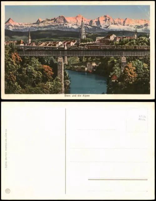 Ansichtskarte Bern (Schweiz) Berne Stadt und Alpen 1926
