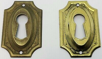 KEYHOLE COVER Plate Colonial Revival Hepplewhite Sheraton Stamped Brass antique
