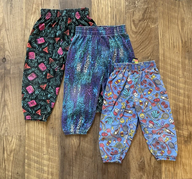 Vintage 80’s/90’s Hammer Parachute Jogging Kids Pants Lot Kids Talk Graphic