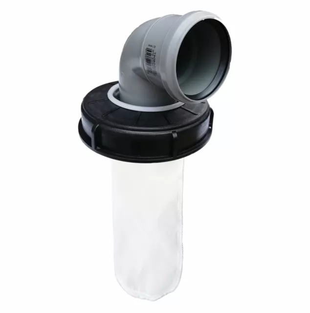 Filtro de tapa de agua de lluvia IBC filtro de agua de lluvia tapa NW 150 HT arco 89° DN 70