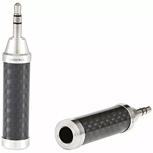 FURUTECH CF35 Rhodium Headphone Plug Adaptor 6.3mm to 3.5mm