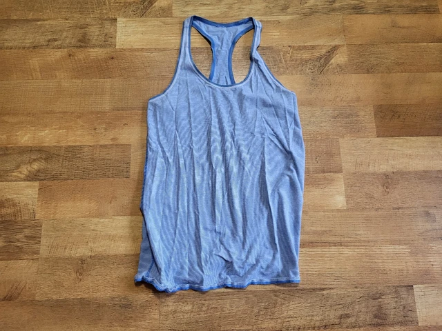 LULULEMON women's large tank blue stripe long