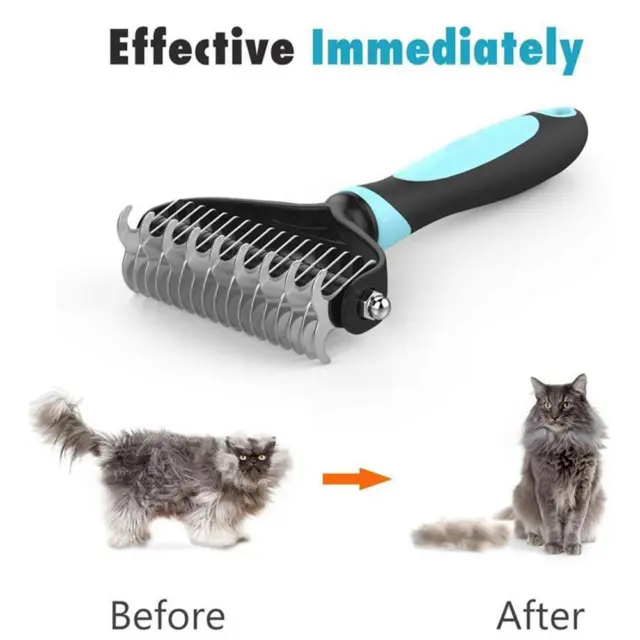 Pet Dog Cat Grooming Comb Brush Undercoat Rake Deshedding Tool Trimmer New J5D4
