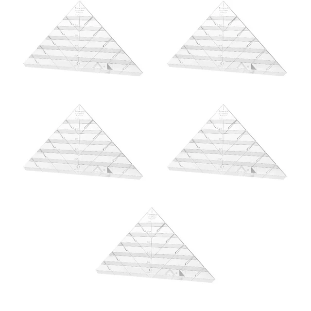 5 unidades regla triangular de tela plantilla de patchwork regla de tela costura