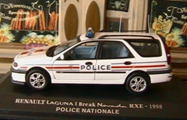 Miniature Renault Laguna II Break Police Nationale - Échelle 1:43 - Universal Hobbies - Neuf