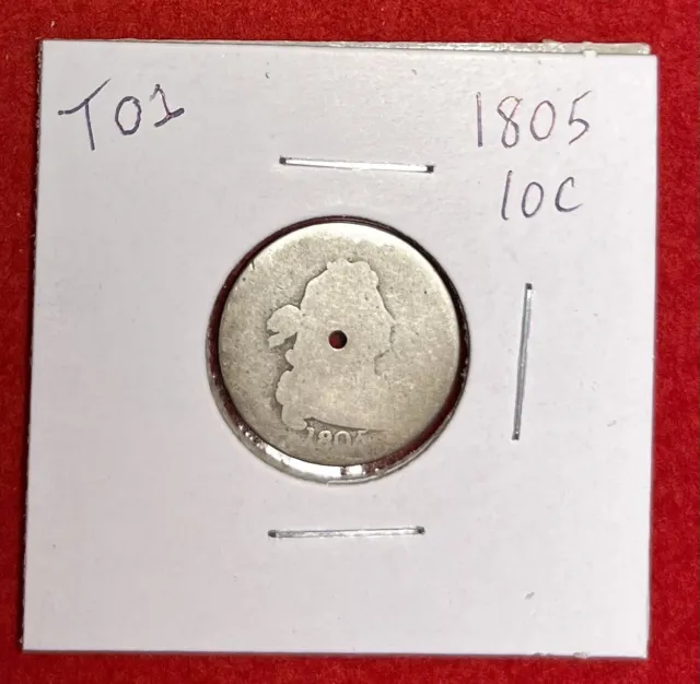 1805 Draped Bust Silver Dime 10C Coin Antique Disme $0.10 US Collection Lot *T01