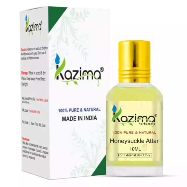 KAZIMA Honeysuckle Attar Perfume Pure Natural For Unisex 10ml 3