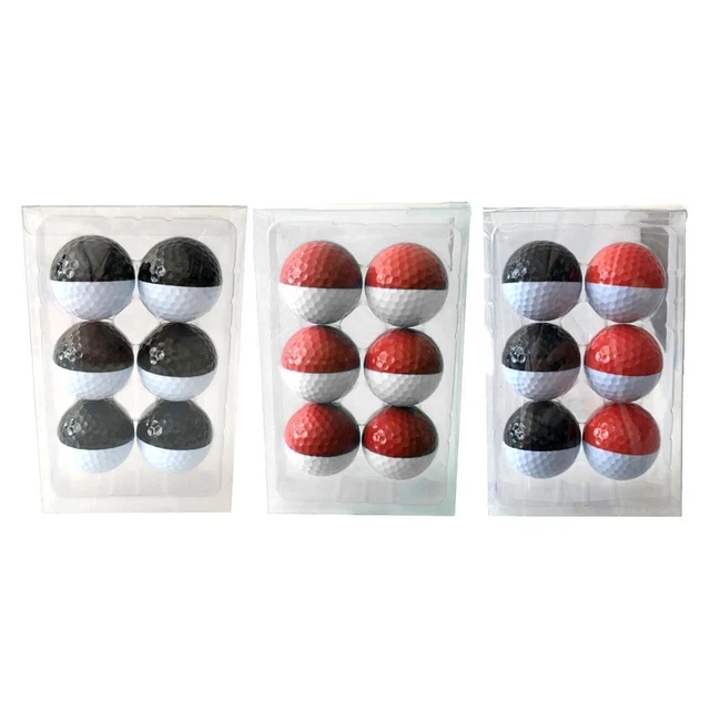 Lot de 6 balles de golf d'entraînement, balles de golf en caoutchouc souple