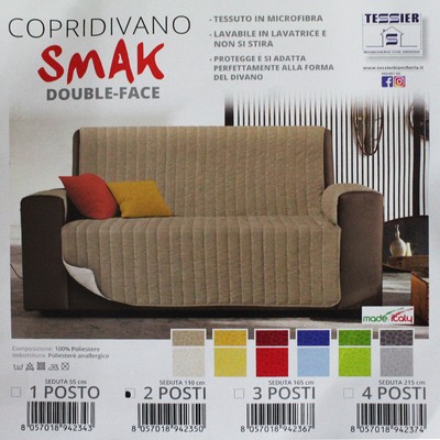 KIRA FACO Copridivano trapuntato double face salvadivano poltrona 2 3 4 posti mod 