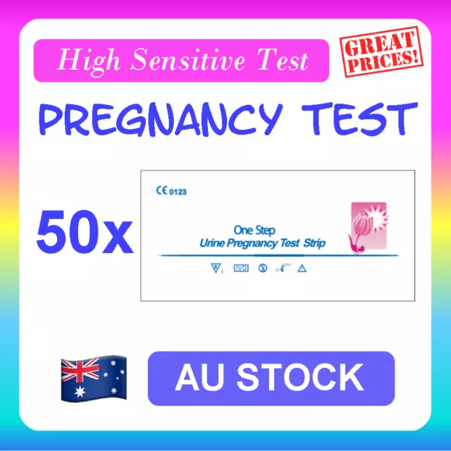 50 x Pregnancy Test Strips (HCG) Urine Fertility Kit HPT High Sensitive Early