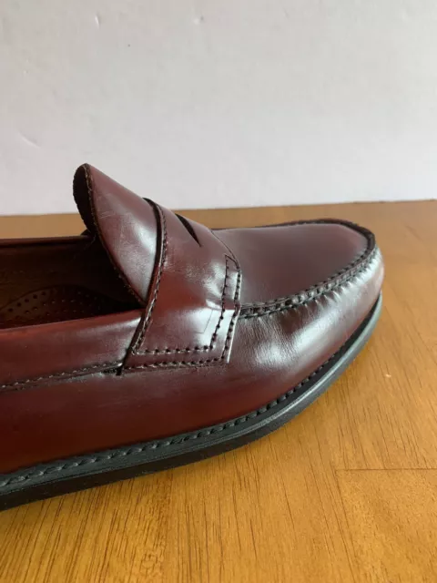 GH BASS WEEJUNS Burgundy Leather Slip On Penny Loafers Men Size 12D $59 ...