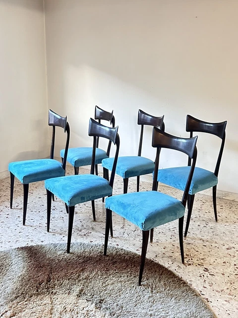 Set Of 6 Chairs Ico Parisi Mid Century Design 1950 Modern Art