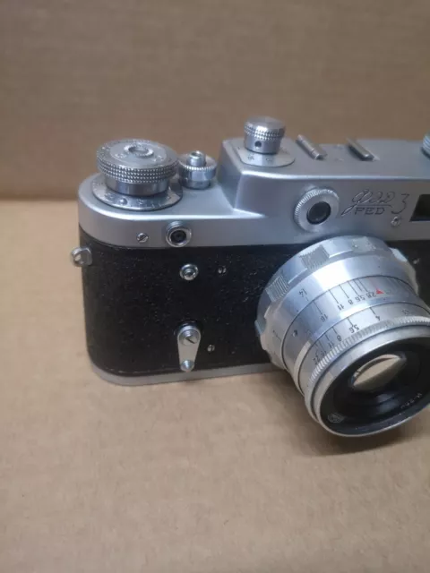 Fed 3 Rangefinder Film Camera Made In USSR Soviet Spares Or Repair Vintage 2922 2