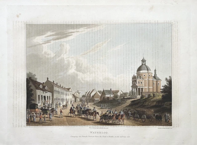 Waterloo Wallonie Begien Belgium Belgique Aquatinta Bowyer 1815