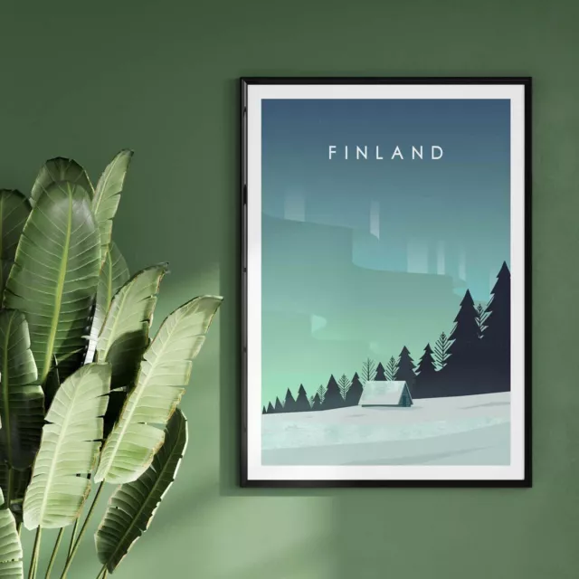 Lapland Finland Travel poster Choose your Size