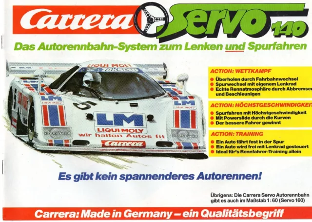 Alte Werbung - Prospekt - Spielzeug : Carrera - Servo 140 Autorennbahn