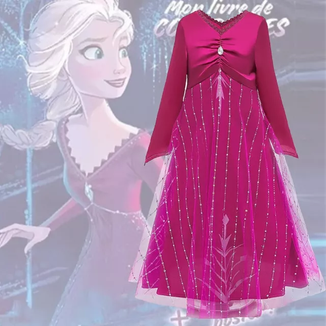 2019 New Release Girls Frozen 2 Elsa Costume Party Birthday Dress size 2-10Yrs