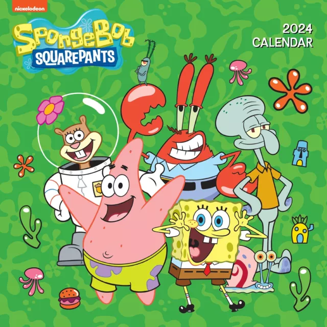 SpongeBob SquarePants OFFICIAL | 2024 12x24" Monthly Square Wall Calendar